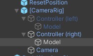 The Model GameObject in the hierarchy