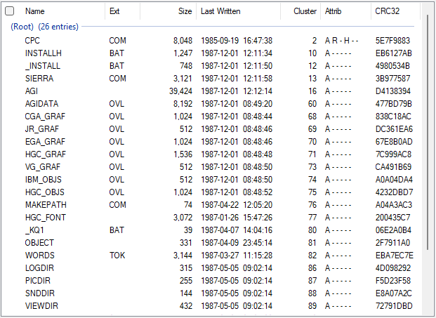 Directory and File Panel