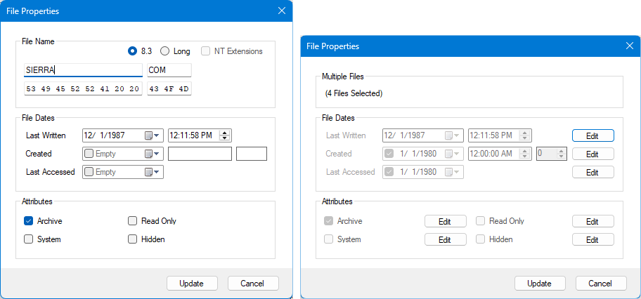 File Properties Dialog