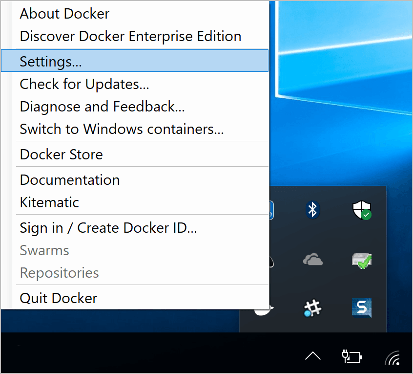 Docker Tray Icon