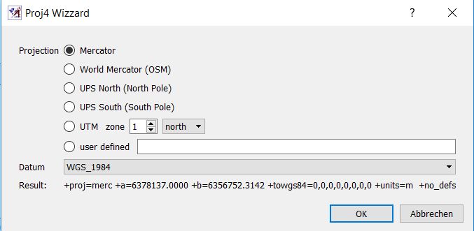 Select output coordinates