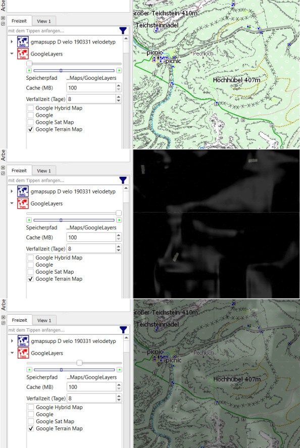 Google terrain layer