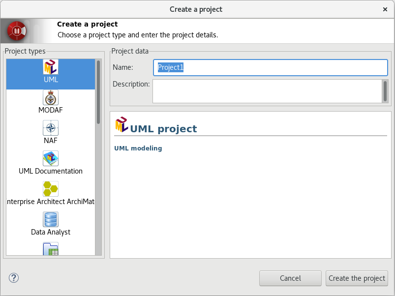 create project