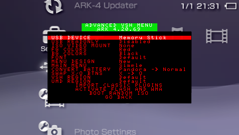 Advanced VSH Menu