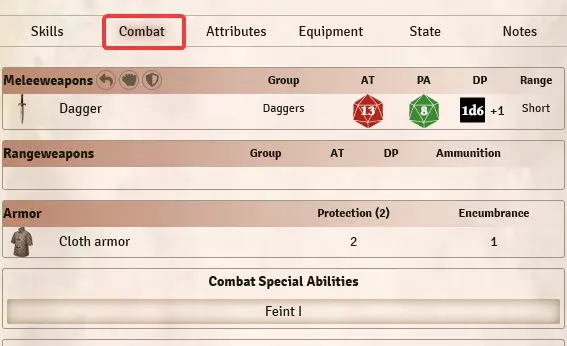 combat abilities