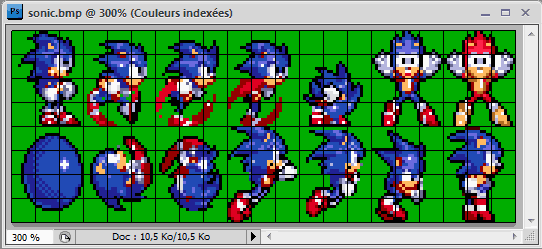 Sonic sprite sheet