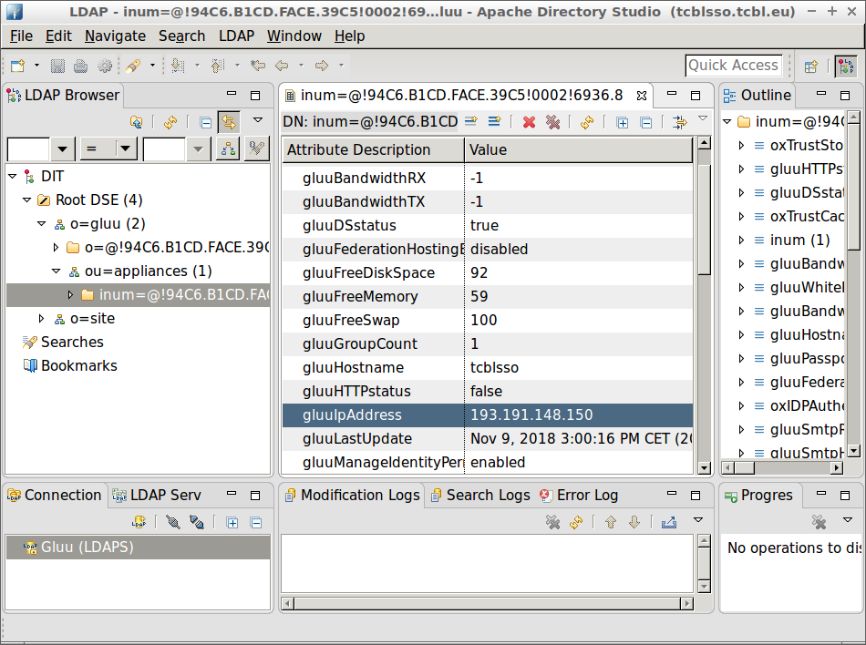 LDAP change IP