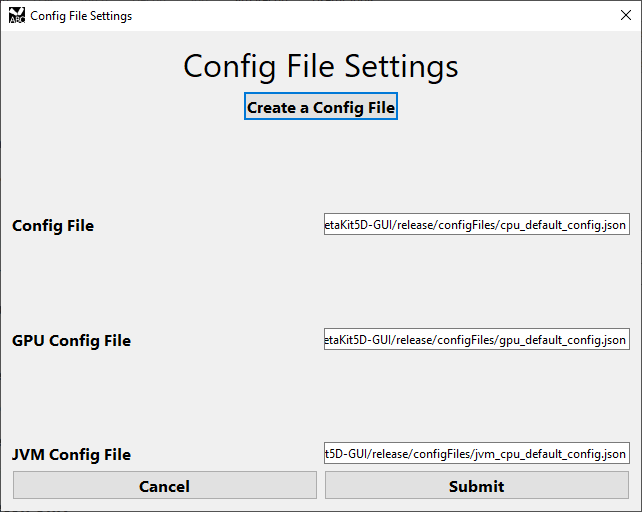 Config File Settings