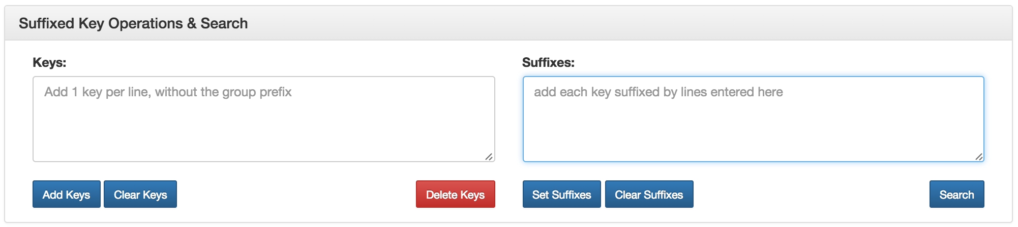 Suffixed Key Operations